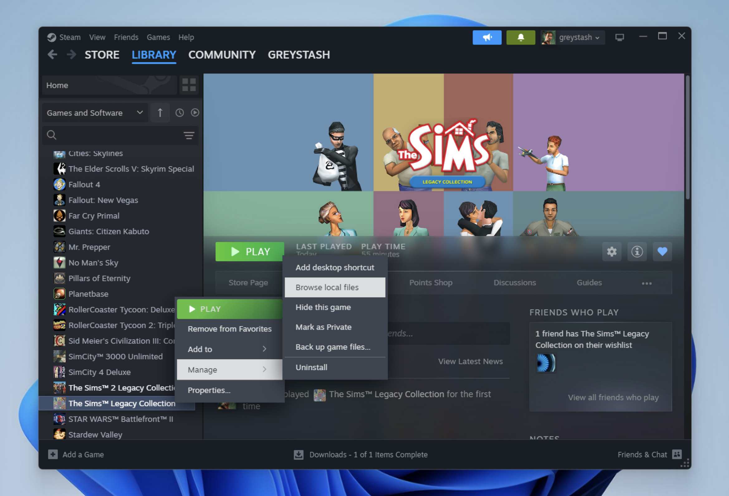 Steam browse local files